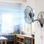 Ventilateur mural, ventilateur mural oscillant de 20 po, 3 vitesses, longue distance de circulation d'air, angle de rotation réglable, mécanique puissant pour l'industrie, commercial, garage, atelier, gymnase, noir
