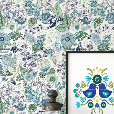 Ackerman Fauna 33' L x 20.5" W Smooth Wallpaper Roll