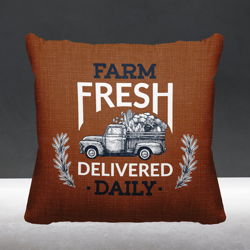 Coussin intérieur / extérieur Ringo Farm, L 17 po x H 17 po, H 15 po x l 15 po