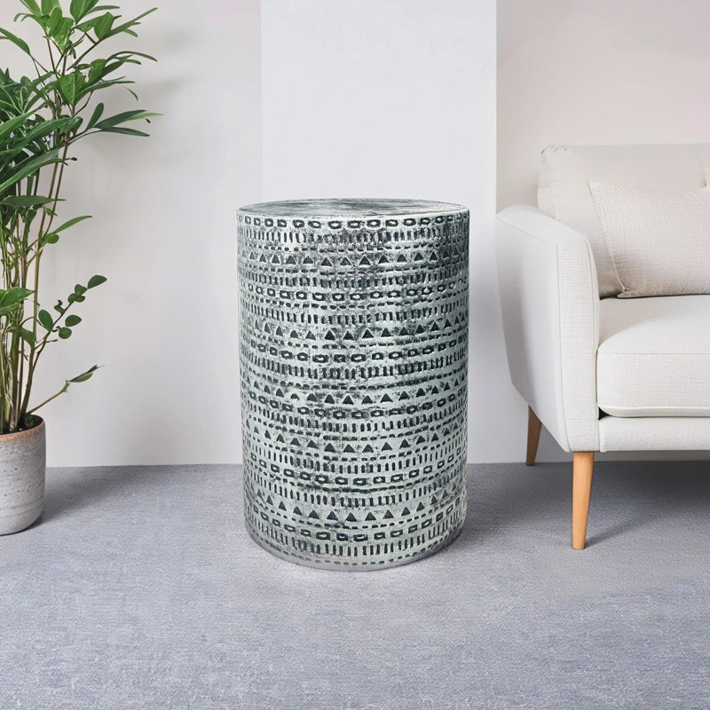 Tabouret rétro en céramique, Argent argent