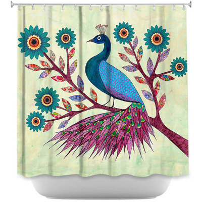 Rideau de douche simple peacock