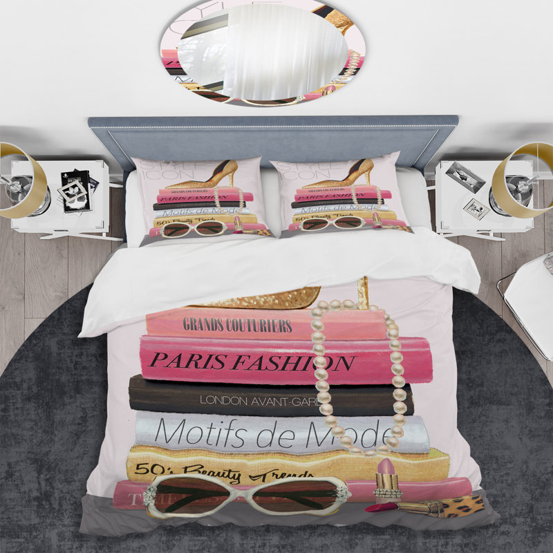 Paris Glamourous Gold Style III - Ensemble de housse de couette tendance - Microfibre de polyester
