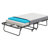 Folding Bed With Mattress Rollaway Guest Bed Portable Foldable Bed For Adults With 5" Memory Foam Mattress Space-Saving Sturdy Metal Frame Grid Style-875268401