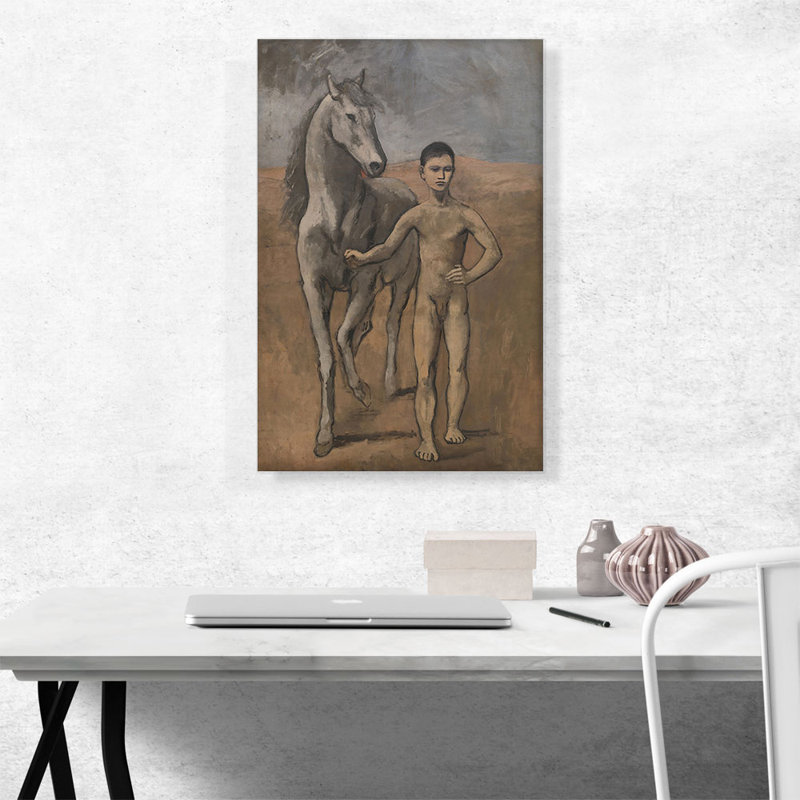 Garçon menant un cheval 1905 par Pablo Picasso, reproduction d'art sur toile tendue, H 26 po x l 18 po x 1,5 po