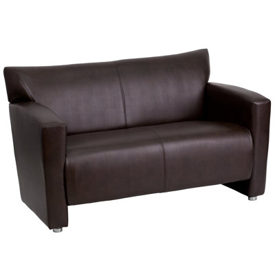 Causeuse en cuir noir
