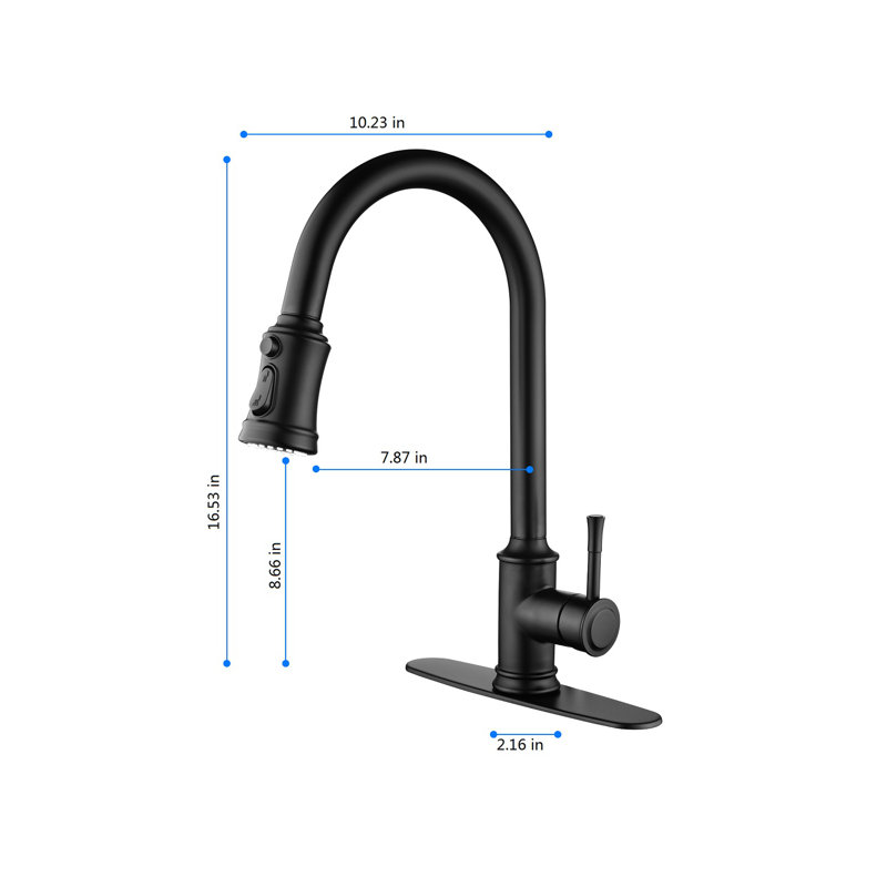 Touch Activated Kitchen Faucet With Pull-Down Sprayer Head | Gift Idea, Matte Black