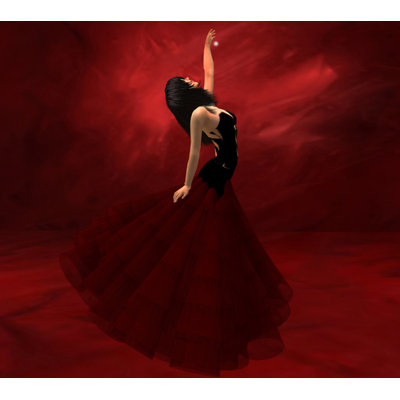 Lady in Red - impression d'art graphique