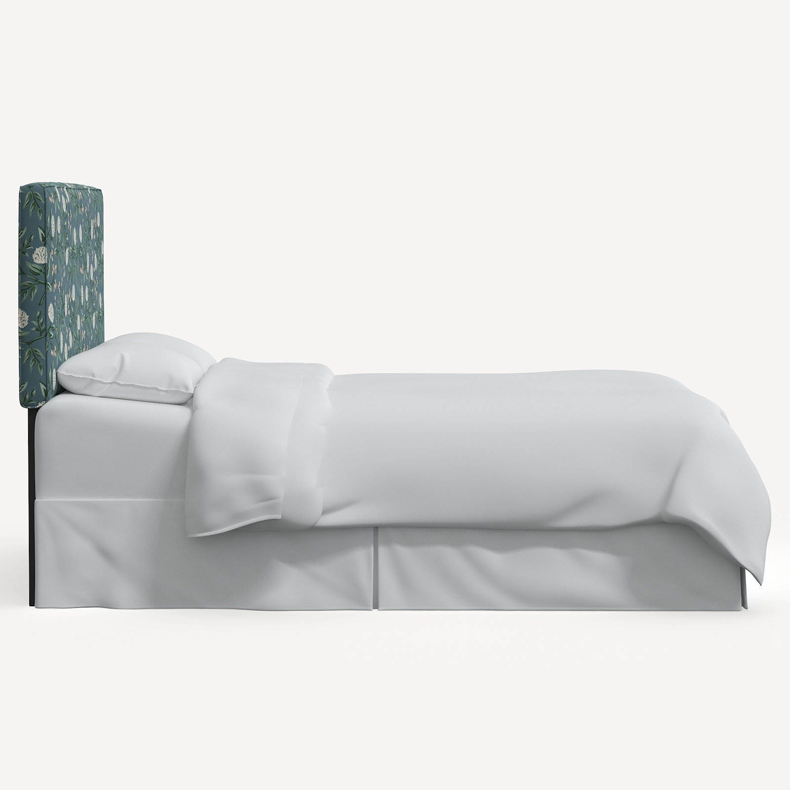 Elly Headboard, Queen, Rpc Peonies Emerald Linen