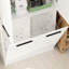 Armoire de salle de bain blanche avec rangement solide