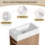 Meuble-lavabo simple mural 15,93 po avec plateau en résine Braya