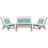 Eubank Eucalyptus 4 - Person Patio Conversation Set with Cushions-89098762