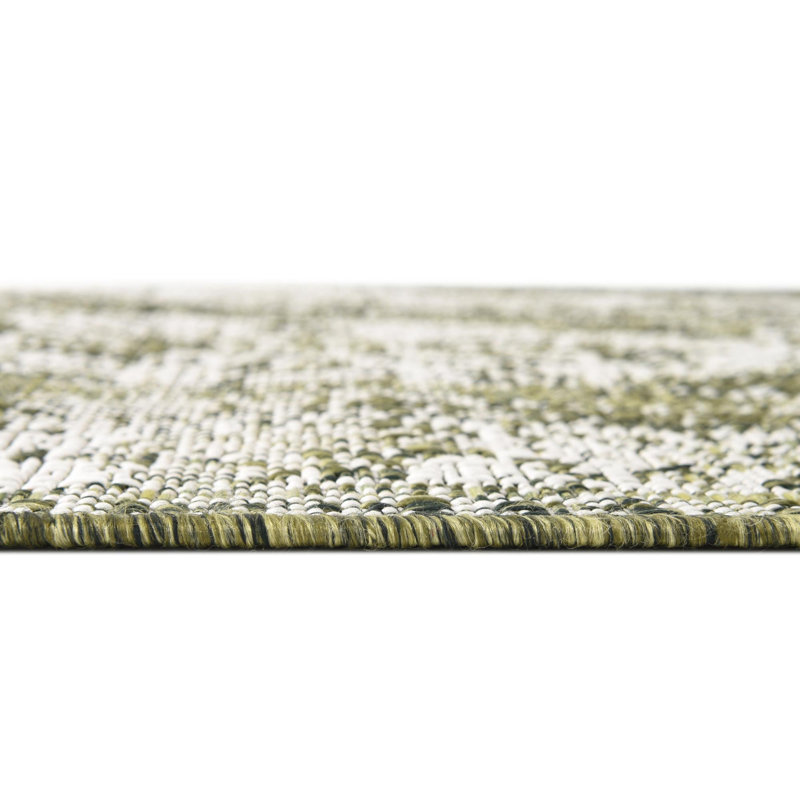 Langley Street Valerie Machine Woven Gray/Green Indoor/Outdoor Rug ...