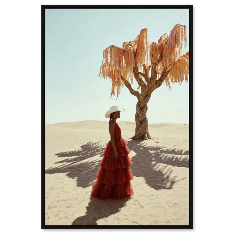 Cowgirl Couture Print by Oliver Gal, 25"H x 37"W, Black Floater Frame