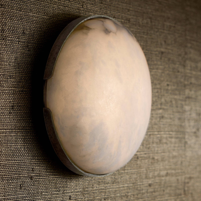 Elara Flush Mount, White Bronze