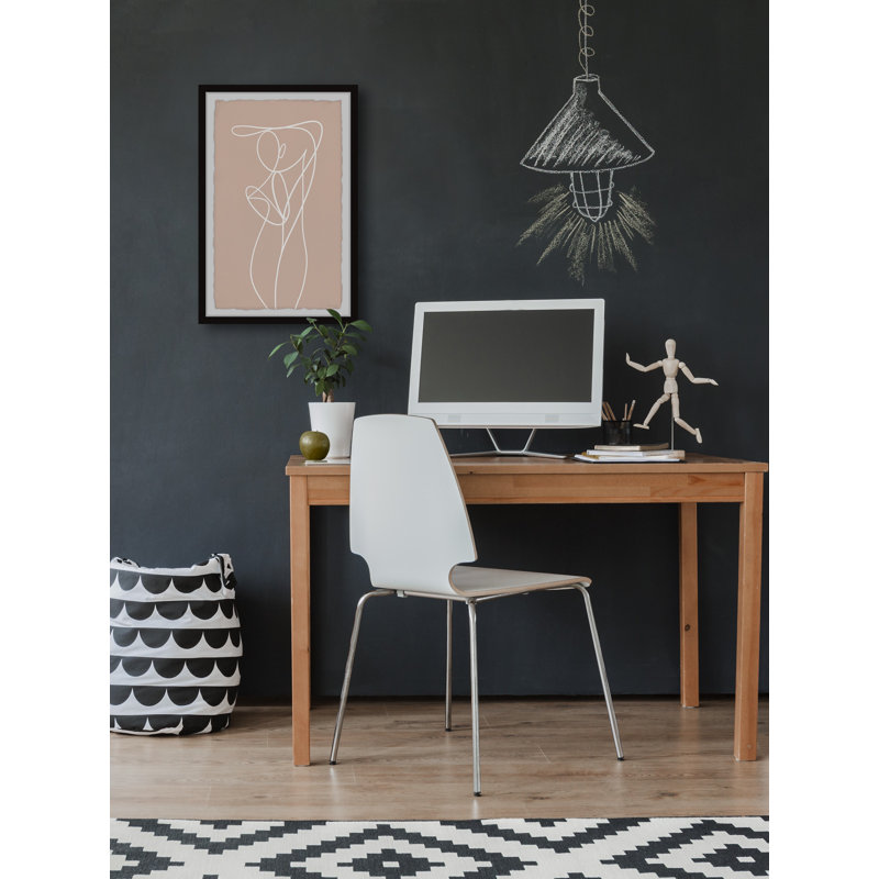 «One Line figure», reproduction encadrée, H 45 po x l 30 po x P 1,5 po