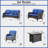 7-Person Outdoor High Back Seating Group With Cushions And Fire Pit,All-Weather Wicker Patio Set-1619881099-1619881098