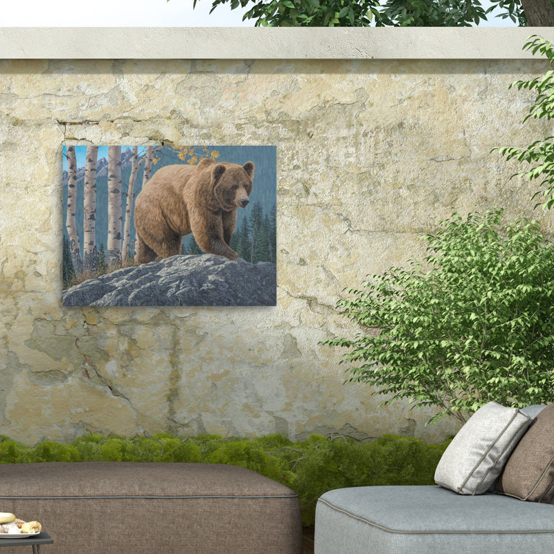 Toile d'extérieur Jeff Hoff Aspen Mountain Grizzly, H 14 po x l 19 po