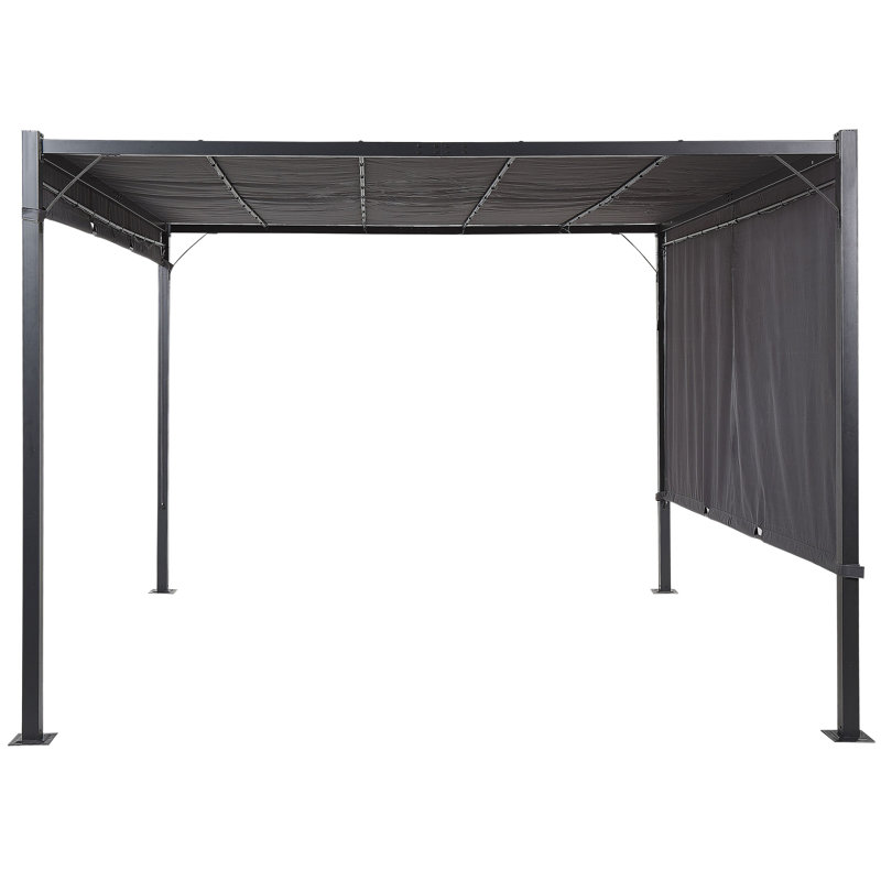 3.1 x 3.1m Steel Patio Gazebo, Dark Grey