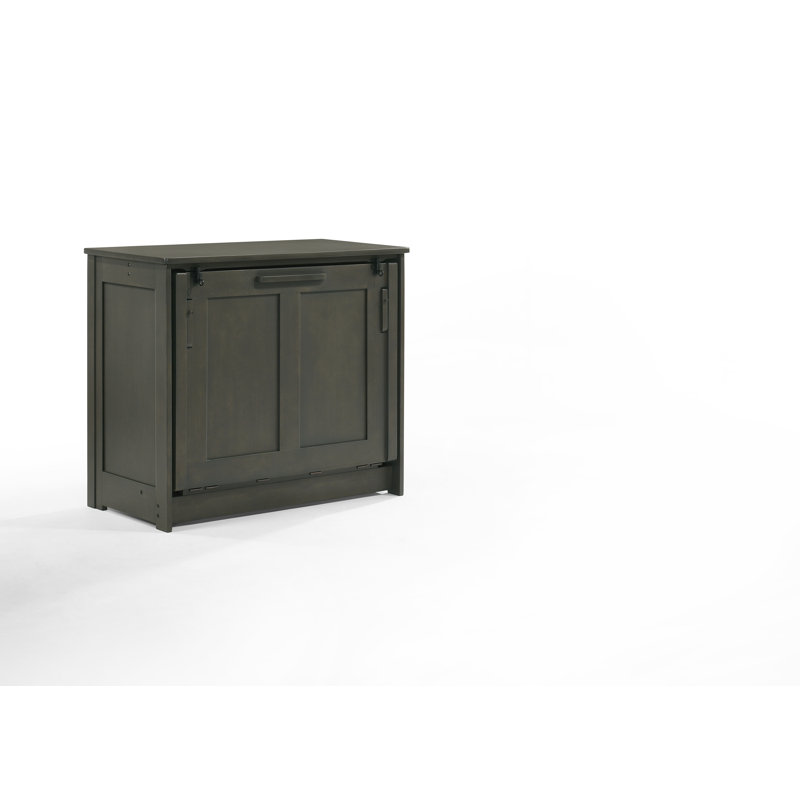 Lit escamotable avec rangement bas Issabella, gris, Simple