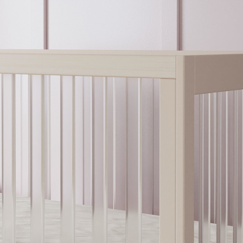 Washed Natural Pine and Acrylic 3-in-1 Convertible Crib