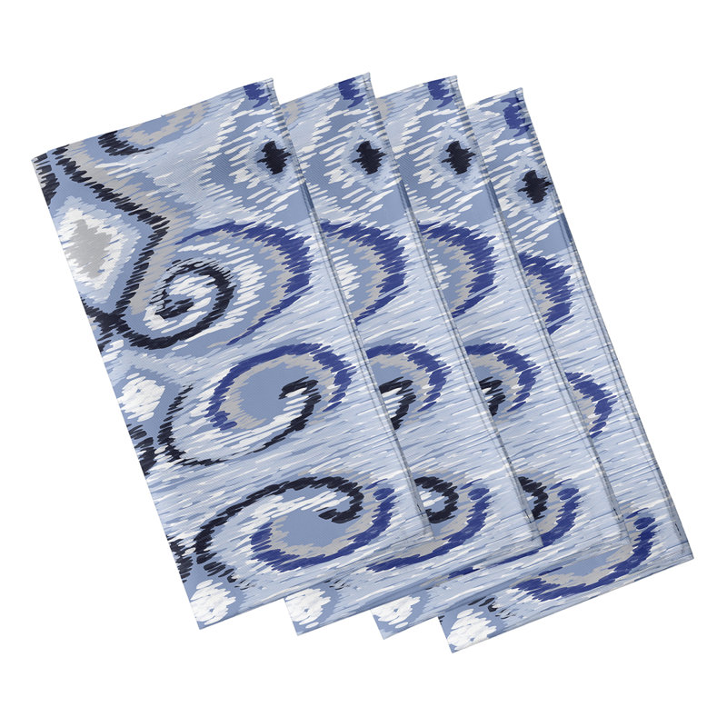 Ensemble de serviettes 4 pièces Joachim, L 18 po x L 18 po, bleu