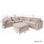 Canapé modulaire de coin 6 pièces à double couche avec repose-pieds-1750315332