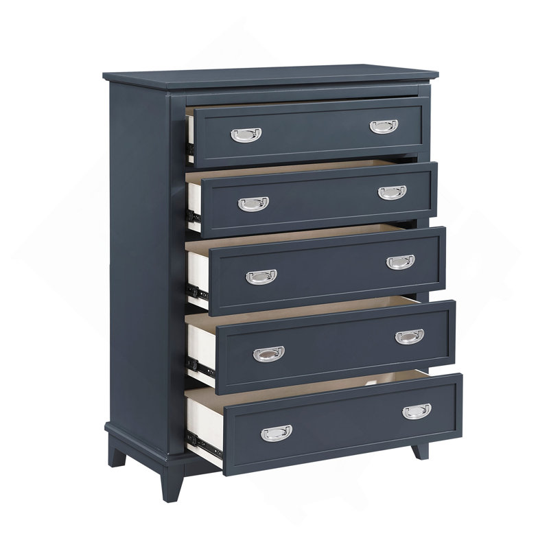 Commode de rangement avec commode verticale 5 pièces, Marine