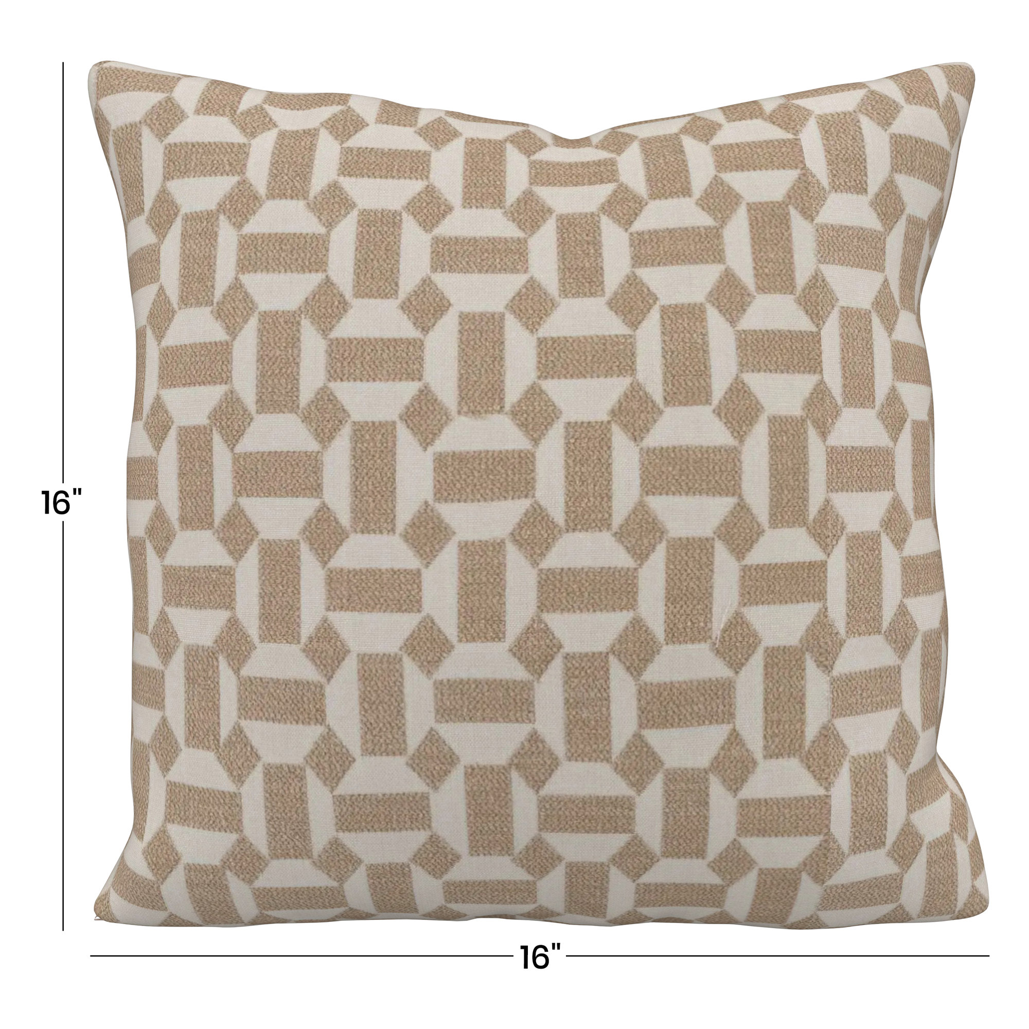 Gabi Indoor/Outdoor Throw Pillow, Assemble Sand, 16 x 16 x 3