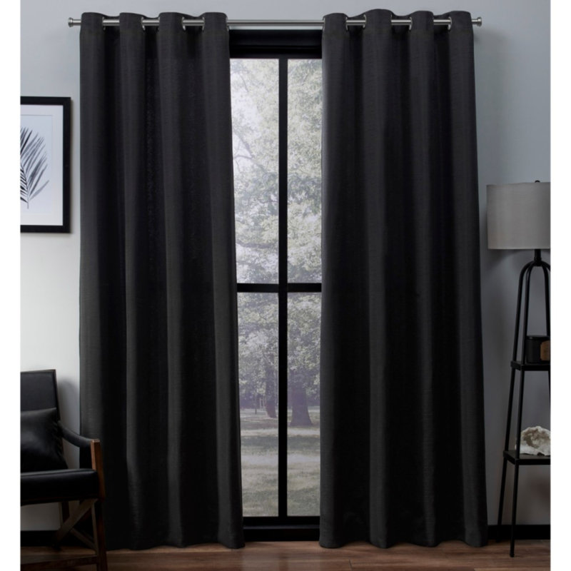Paire de rideaux semi-transparents avec œillets Ratcliff, Hiver, l 54 po x L 96 po