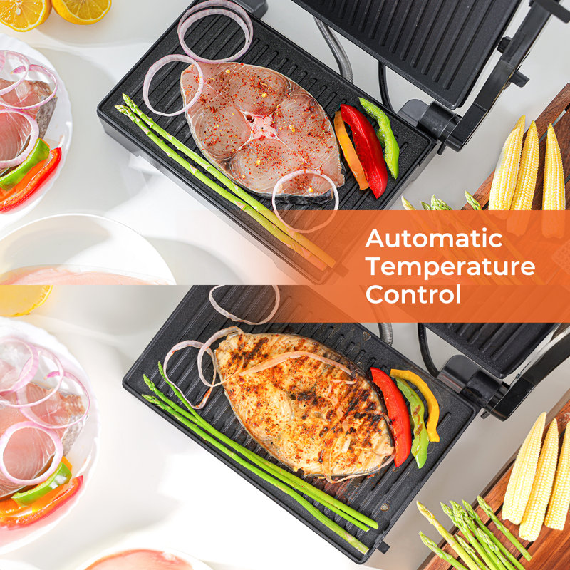 27.8cm Non-Stick Stainless Steel Grill & Griddle Pan