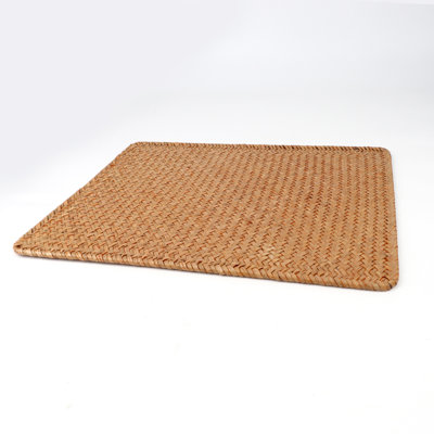 6 pièces Coasters Rush Grass japonais - Ensemble de tapis de thé tissé naturel pour la vaisselle, les pots chauds et les tasses