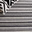 Tapis rayé en coton noir / ivoire Annia-1866978301