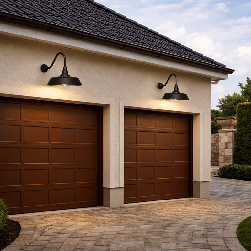 Barn Lights for Double Garage, 22" H x 24" W x 33" D