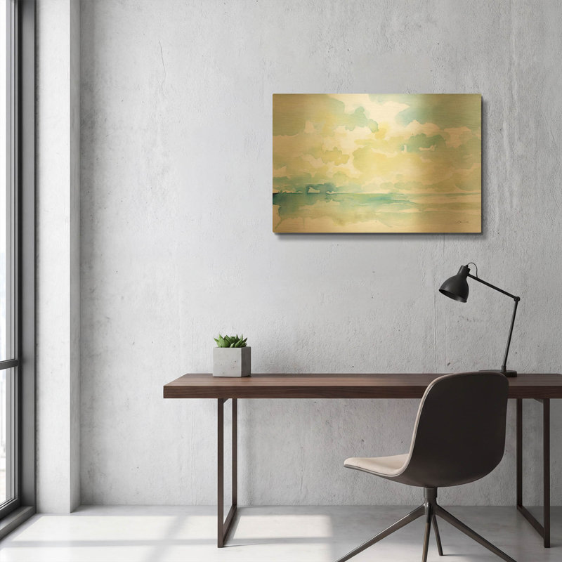 «Ocean Dreaming» par Katrina Pete, art mural en métal doré, 16 po x 12 po, 36 po x 24 po