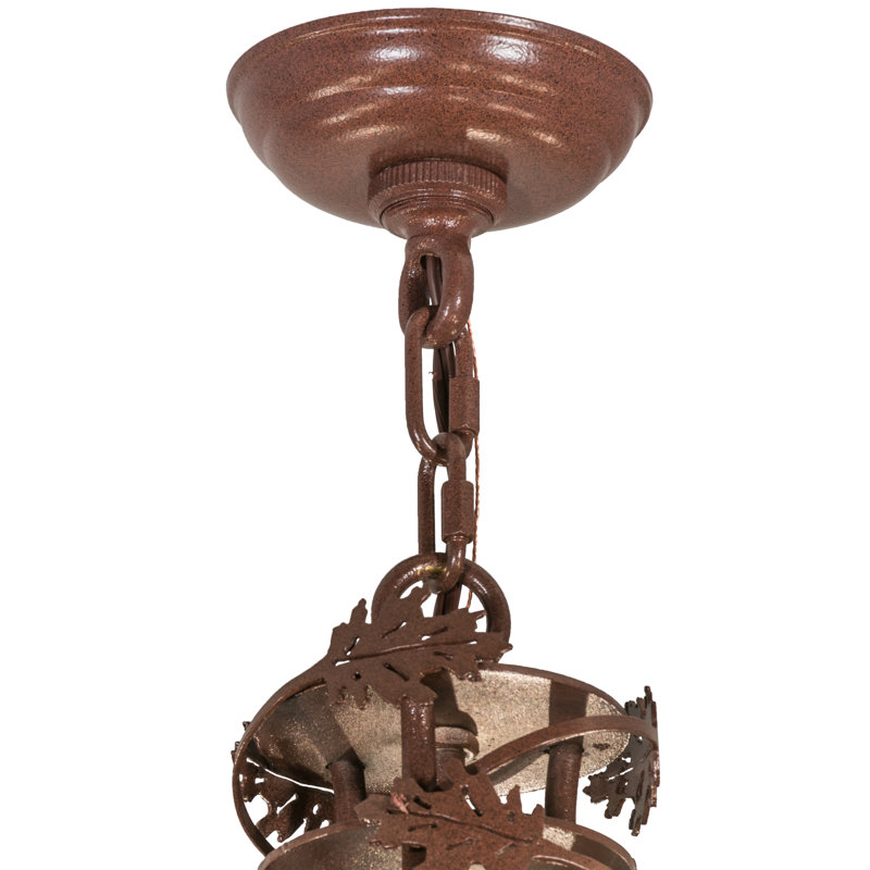Rustic Lodge 11 - Light Glass Chandelier