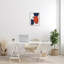 Motif de formes modernes et abstraites de cercles bleus rouges par Urban Epiphany-70677796-70677801