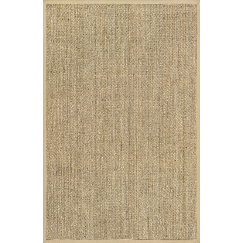 Palacio Farmhouse Seagrass Area Rug in Beige, Rectangle 3' x 5'