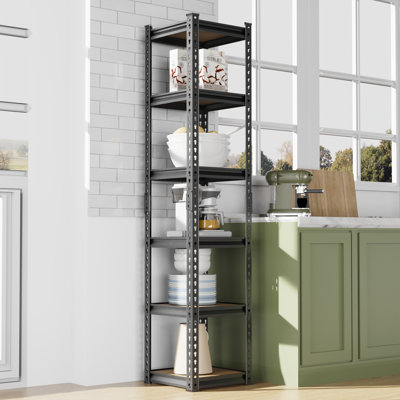 Étagère de rangement à 4 tablettes réglables en acier