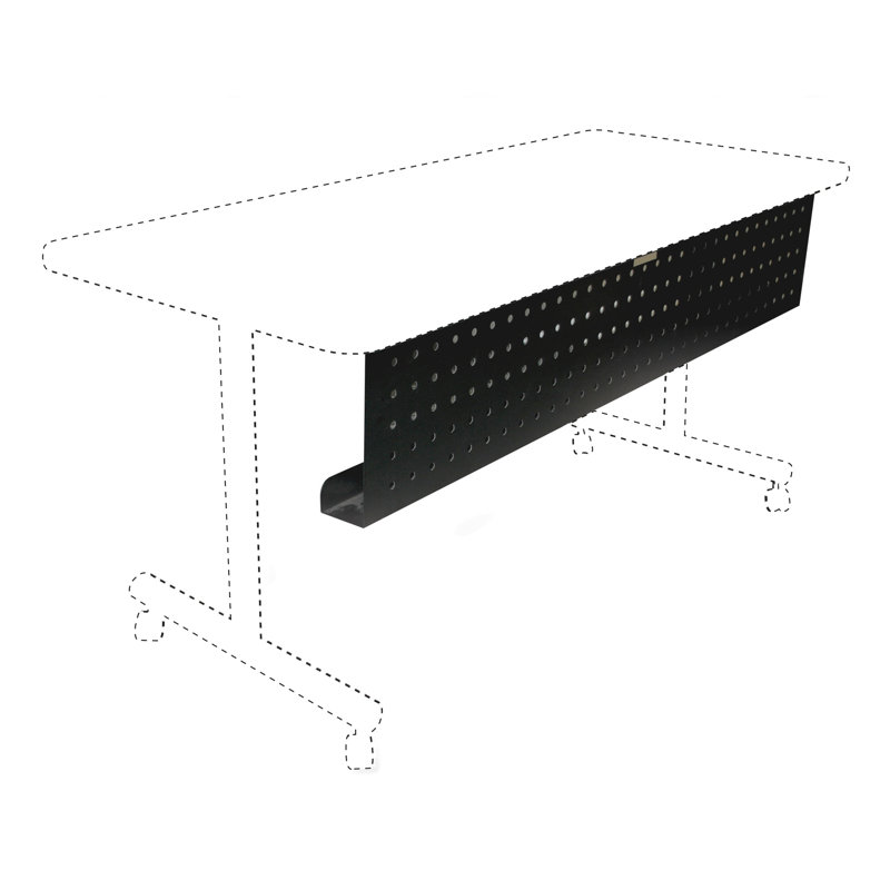 Black Perforated Steel 42" Training Table Modesty Panel