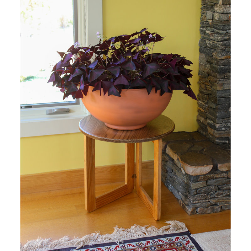Metal Pot Planter, Burnt Sienna, 10" H x 20" W x 20" D