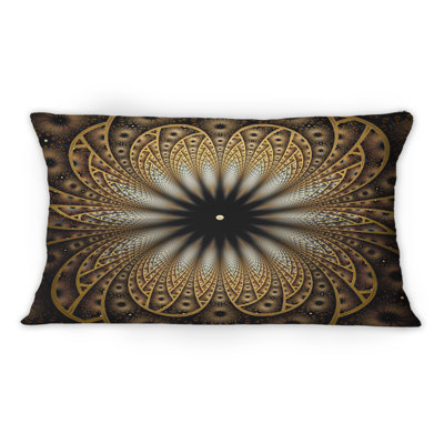 Coussin décoratif numérique à motif floral abstrait numérique