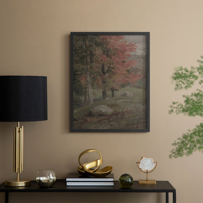 «Vintage Landscape Cxxix», reproduction encadrée - bois massif