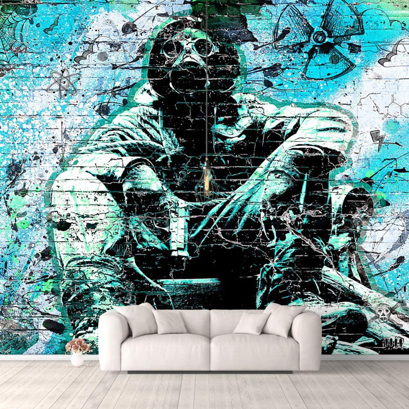 Vibrant Graffi Street Paint Peel & Stick Border, 8.33' W x 12' L