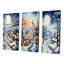 «Harmony Of Winter Village V», 3 pièces sur toile-253769066-253769060