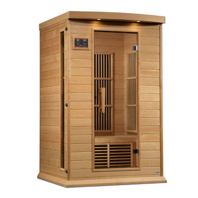 Dynamic Saunas Toulouse 2-Person Near Zero EMF FAR Infrared Sauna in Canadian Hemlock				