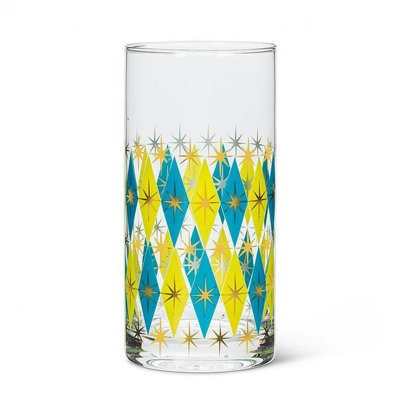 Diamond Highball Drinking Glass