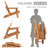 Oversized Outdoor Wooden Folding Adirondack Chair-917625450