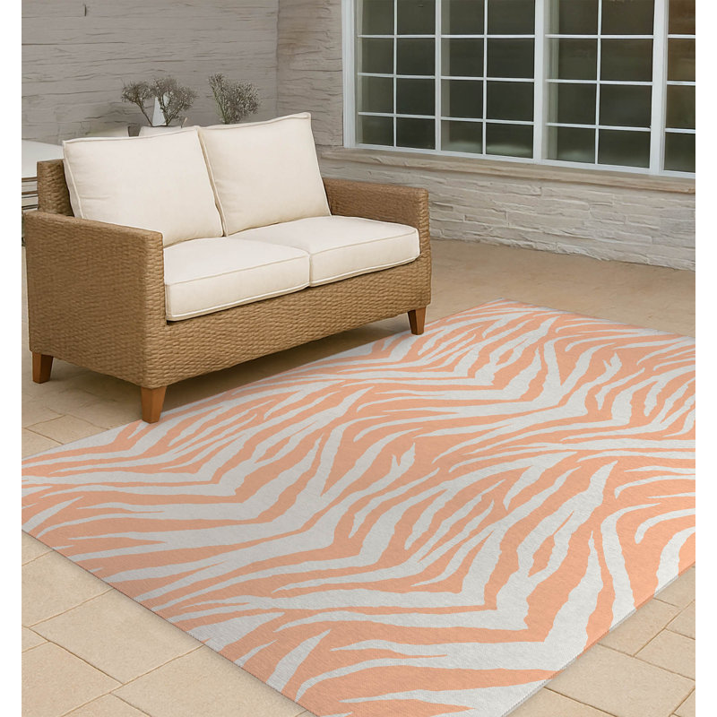 Tapis d'extérieur antidérapant à motif zébré, Rectangle 4pi x 6 pi