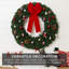 Artificial Pre-Lit Fir Christmas Wreath Decoration w/ LED Lights, 930 Tips, Power Plug-In-967793161