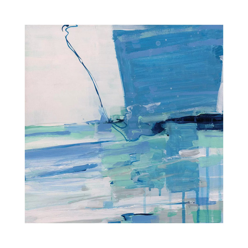 «Summer Seas» par Sally Swatland - reproduction d'art, Pas de tapis, H 18 po x l 18 po x 1,5 po, Toile tendue